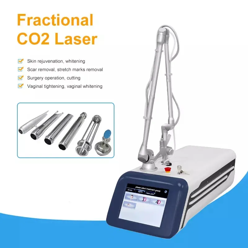 Fractional CO2 نظام ليزر احترافي مارك مارك الإزالة جميع منطقة جسم إزالة التجاعيد التي تطفو على السطح على الجلد الظهور معدات تجميل التجديد