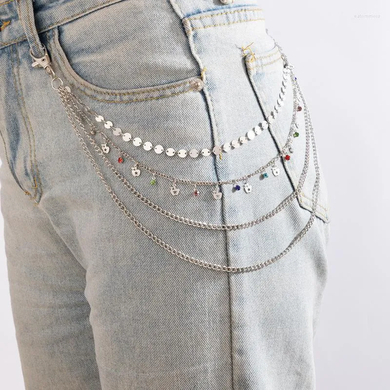 Belts Colored Diamond Multi-layer Pants Chain Astronaut Tassel Four-layer