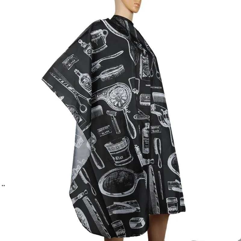 Adult Salon Barbers Hairdressing Capes Cloth Printing Hair Cutting Cape Gown Clothes Fashion Barber Hair Apron JJLE14272