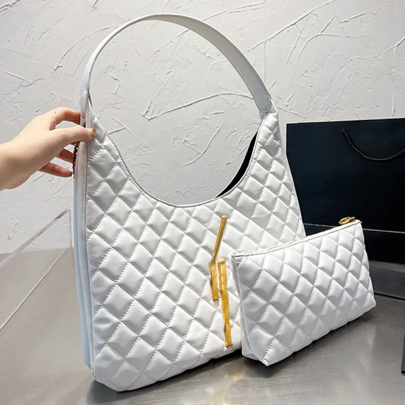 40cm Designer Shop Bags Quilted Chain Shoulder Composite Bag Large Tote Bag Diamond Lattice Women Handbags Mini Purse Genuine Leather Fashion Letter Gold Hardware