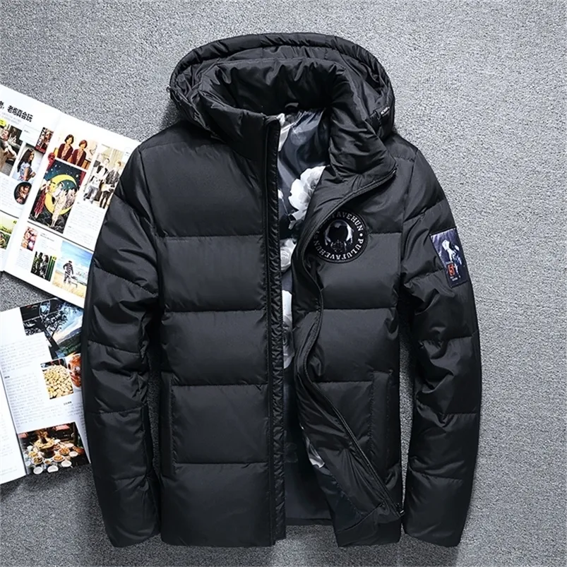 Heren Down Parkas Fashion Winter Big Hooded Duck Jackets Men Warm hoogwaardige jassen mannelijke casual Outerwer 220919