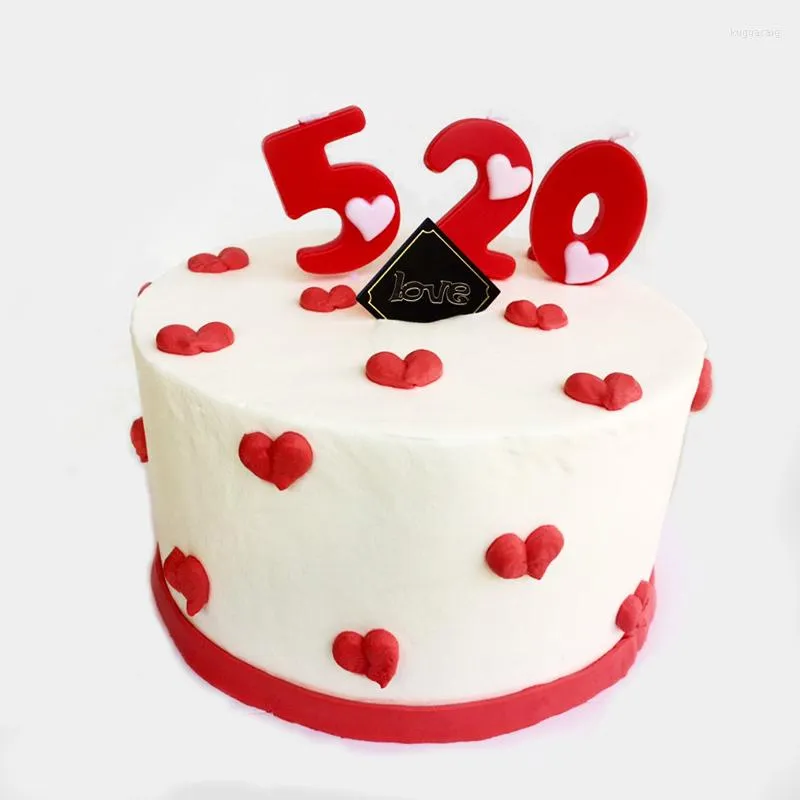 お祝いの供給ネットレッド同じパラグラフ520タナバタバレンタインデーデジタルキャンドルラブIケーキ誕生日告白ホワイトゴールド