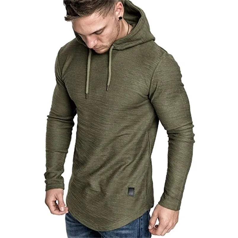 Erkek Hoodies Sweatshirts Marka Düz Renk Sweatshirt Moda Bahar ve Sonbahar Kış Hip Hop Erkek Uzun Kol M-3XL 220919