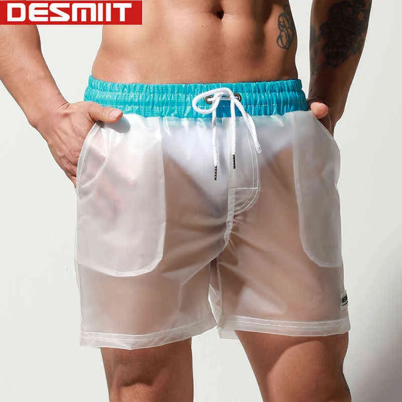 Men's Swimwear Sexy Transparent Swimming Shorts For Men Swimwear Beach Swimsuit Swimming Briefs Waterproof Pants Desmiit Swimsuit Surf Swimsuit J220913