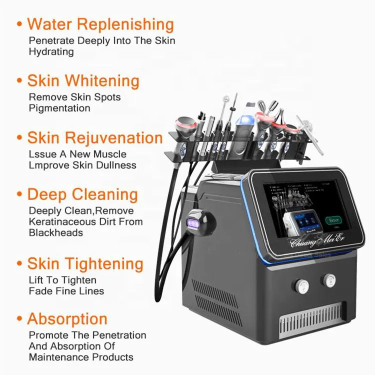 2022 Grande promotion Hydra Dermabrasion Machine pour le visage Aqua Peeling Vide Nettoyage des pores du visage Rajeunissement de la peau Eau Oxygène Jet Équipement de beauté