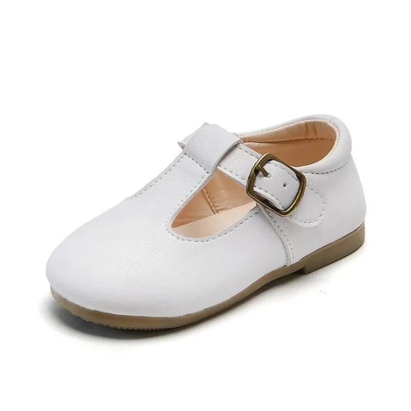 Scarpe da ginnastica Primavera Autunno Scarpe per bambini T Strap Ritagli in pelle Neonate Principessa Single Retro Wedding Scarpe casual 220920