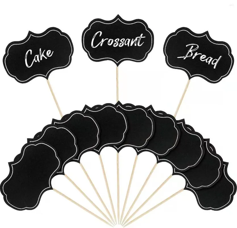 Forniture festive Creative Blackboard Paper Cake Topper Writing Card Insertion Table Table Wedding Puns Decoration