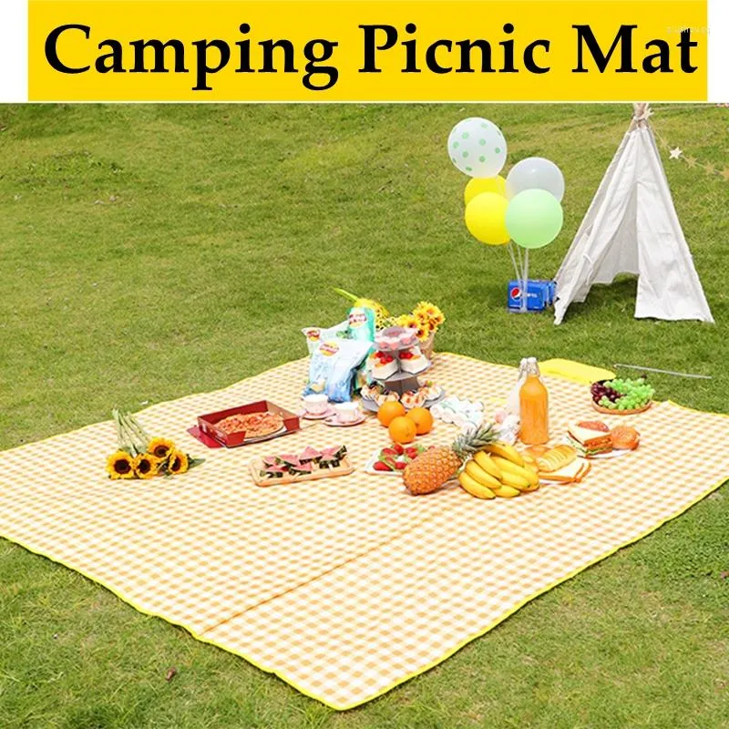 Camp Furniture Camping Picnic Mat Soft Fold Pad Outdoor Portable Beach Blanket Waterproof Moistureproof Lawn Cloth Family Spring Play