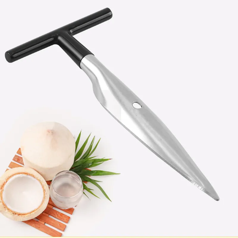 Coconut Opener Tool Stainless Steel White Coconuts Knife Water Punch Tap Drill Straw Open Hole Cut for  Green Young Coconut
