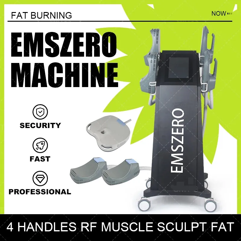 DLS-EMSLIM Machine Machine Meatuals مع 2/4/5 RF مقابض 14 Tesla Hi-Emt Emszero Neo Muscle Sculpting Enthromagnetic Rif 5000W