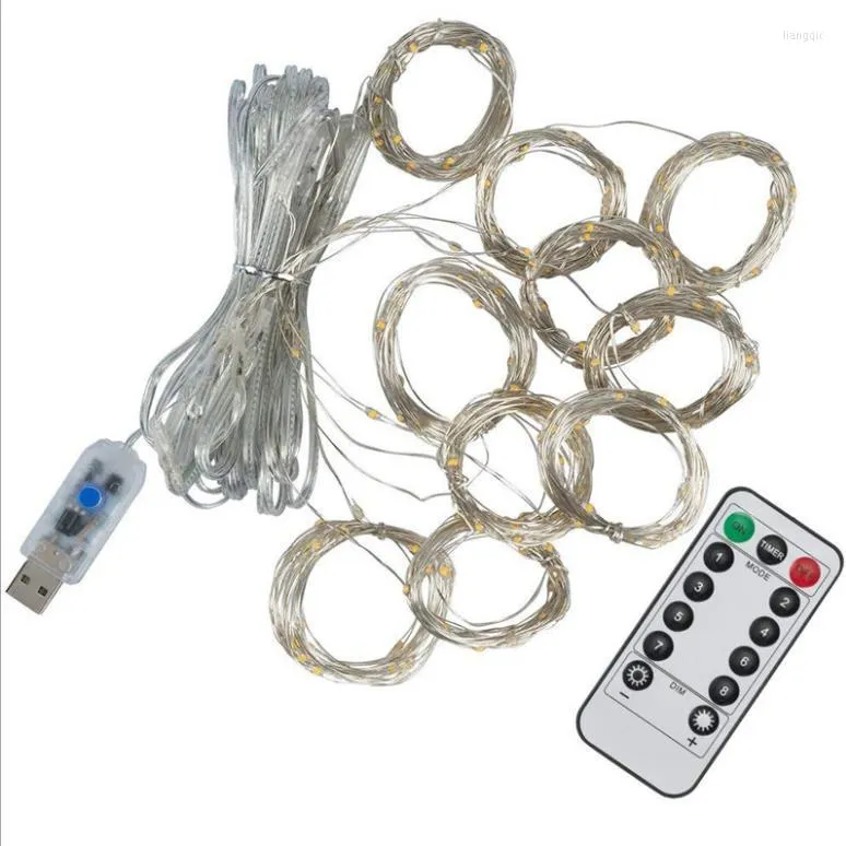 Strings 20 pièces 3M LED chaîne lumière rideau fil de cuivre USB batterie télécommande Festival noël mariage fenêtre décoration extérieure