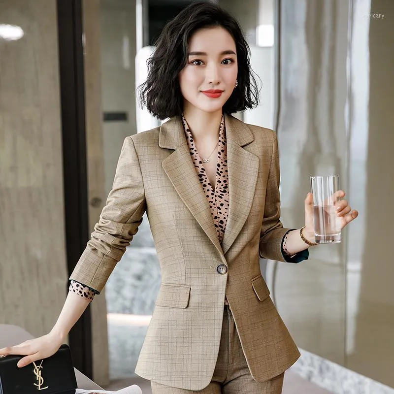 Pant Suit Spring Jacket Workwear Korean Style Blazer Set