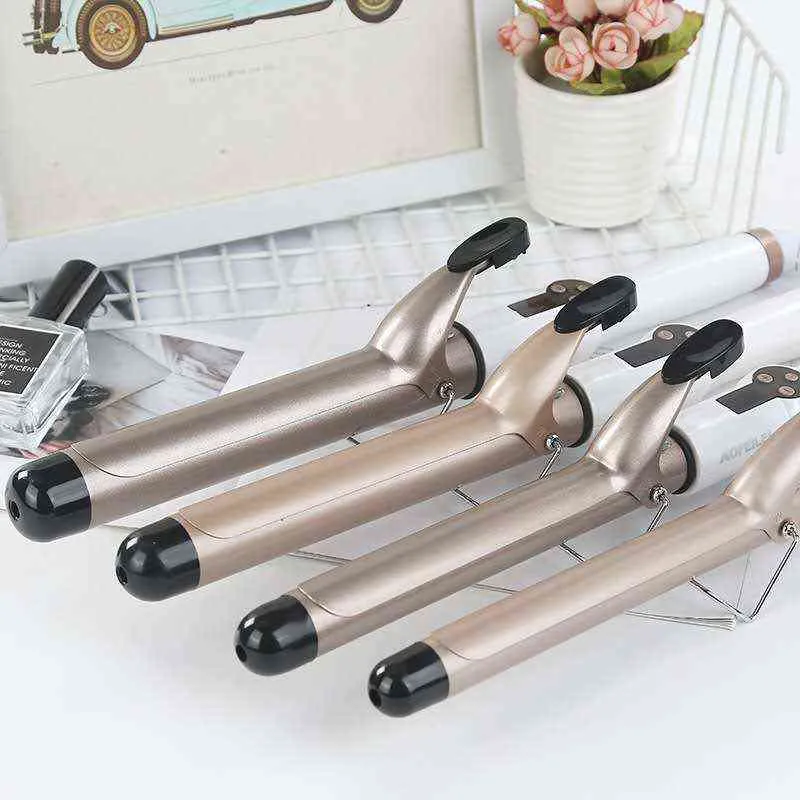 Hair Curlers Straighteners 2021 New 9mm-38mm Professional Ceramic Hair Curler Lcd Curling Iron Roller Curls Wand Waver Fashion Styling Tools T220916