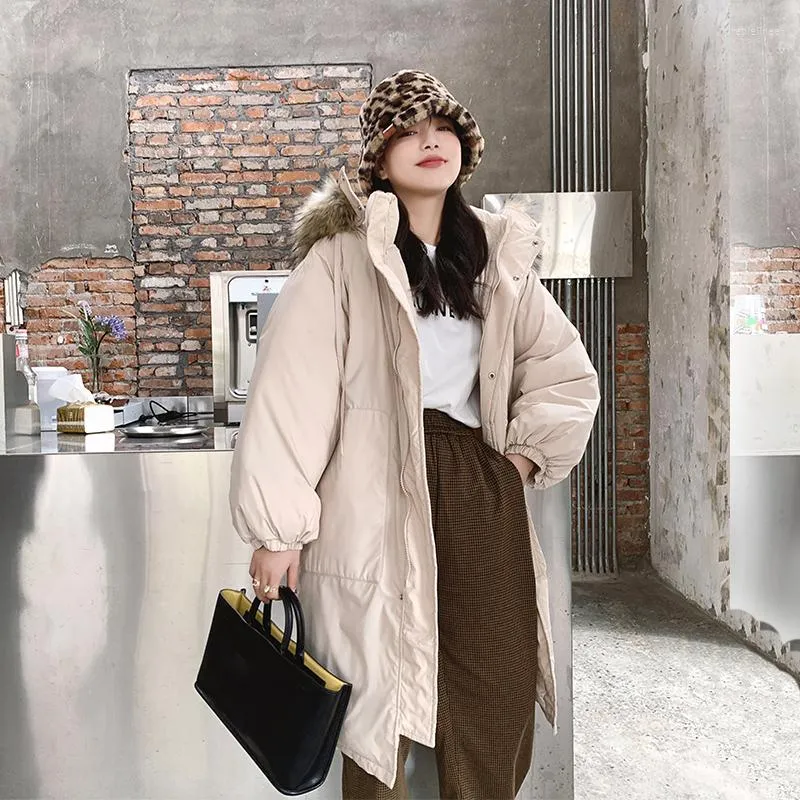 Women's Trench Coats To Film In The Easing Cotton-padded Jacket Female Winter Coat With Velvet Thick Clot