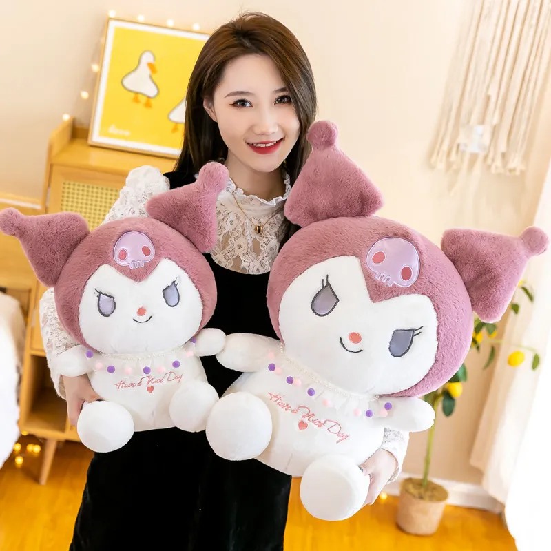 40cm  Oversize Kuromi Plush Toys Pillow Cushion Cartoon Doll Sofa Girlfriend Birthday Present Kawaii Filling Kids Toys