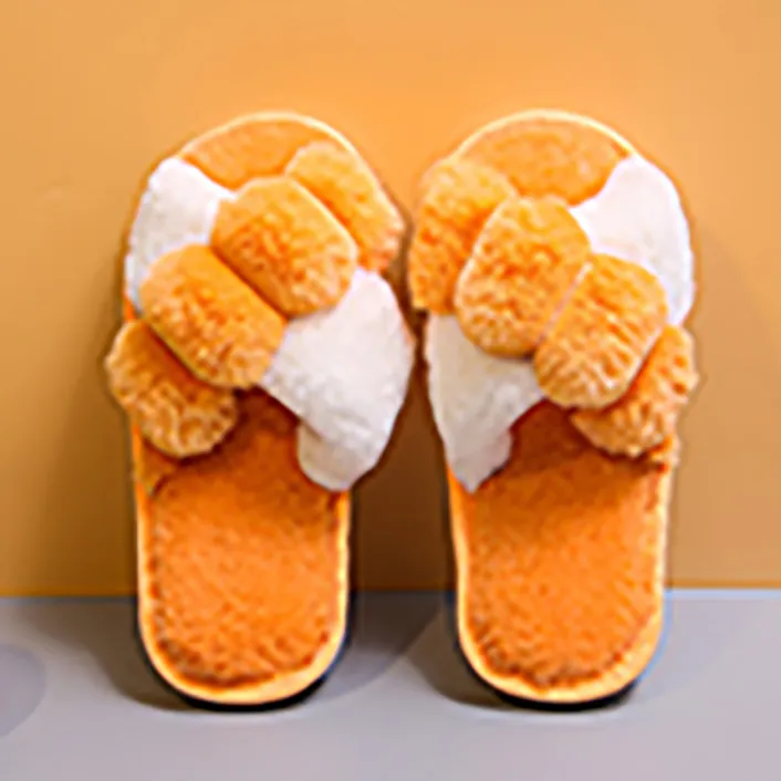 Women's and girls' winter slippers plush shoes cotton cute anti-skid warm children