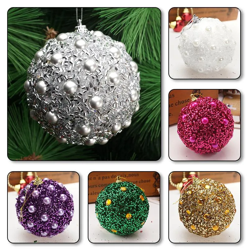 Feestdecoratie kerstballen ornament Xmas Tree Ball Decorations Red Gold Silver Hanging Home Decor Jaar 2022 Gift Noel