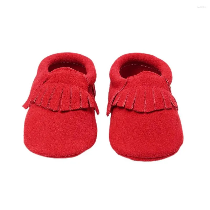 Zapatos deportivos para bebés y niñas, mocasines, suela de goma antideslizante, con flecos, para cuna, primeros caminantes, planos