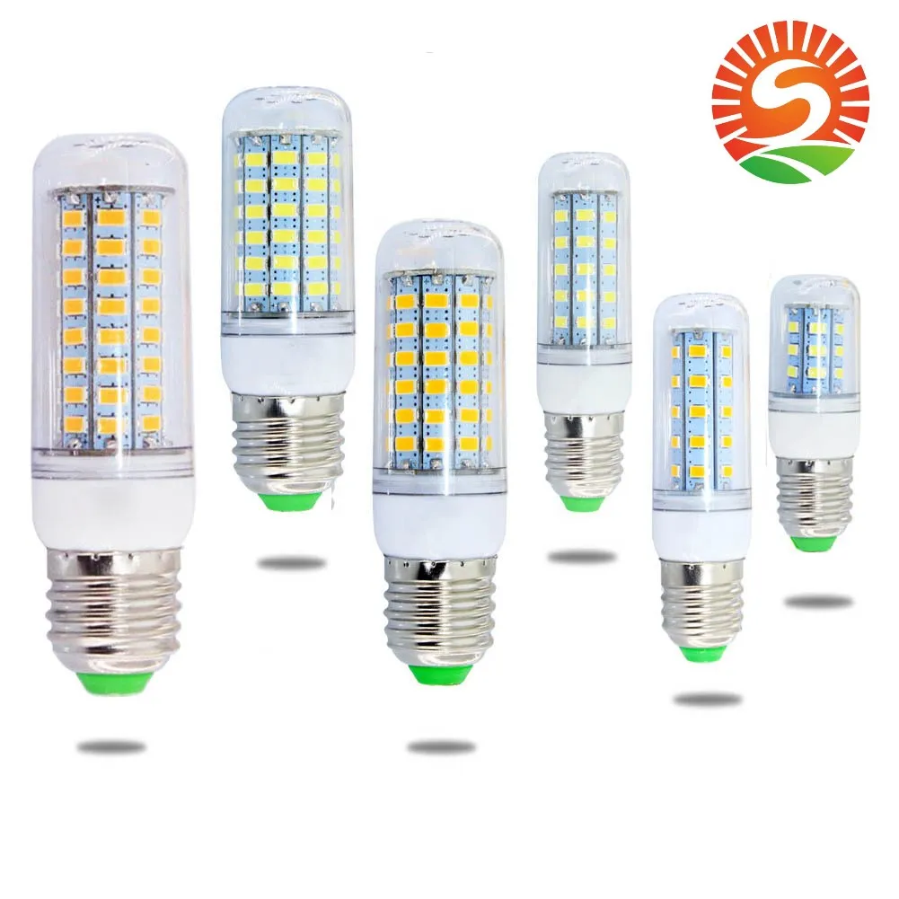 E27 E14 B22 GU10 G9 LED ampul SMD5730 LEDS LAMP 7W 12W 15W 18W 220V 110V Mısır Işıkları Avize 36 48 56 69 72 LEDS