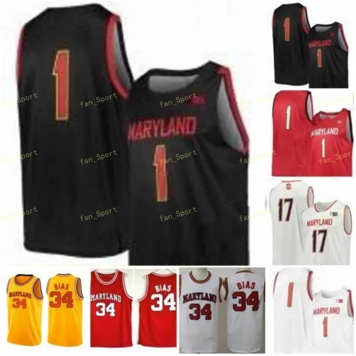 College Basketball Wears Nik1 NCAA College Maryland Basketball Jersey 1 Anthony Cowan Jr 2 Aaron Wiggins 4 Ricky Lindo Jr 5 Eric Ayala Custom Stitched