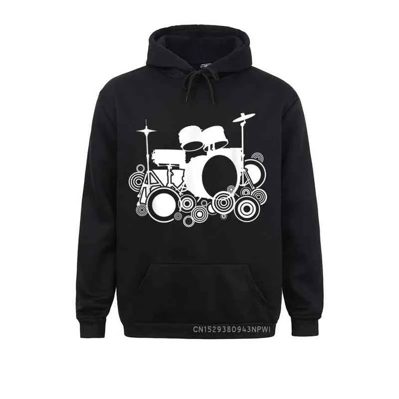 Hoodies hoodies coole drum kit percussie vintage retro drummer pullover winter hoodies lange mouw verjaardagskleding nieuwigheid sweatshirts