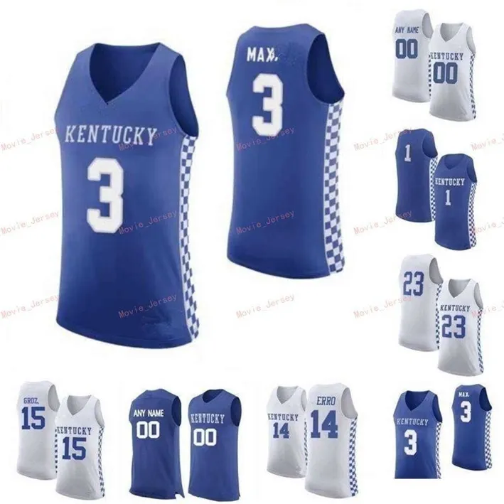 Nik1 costume 2 Kahlil Whitney 21 Zan Payne 23 Davis EJ Montgomery Murray 25 PJ Washington Kentucky Wildcats Homens Mulheres Jersey Youth Jersey