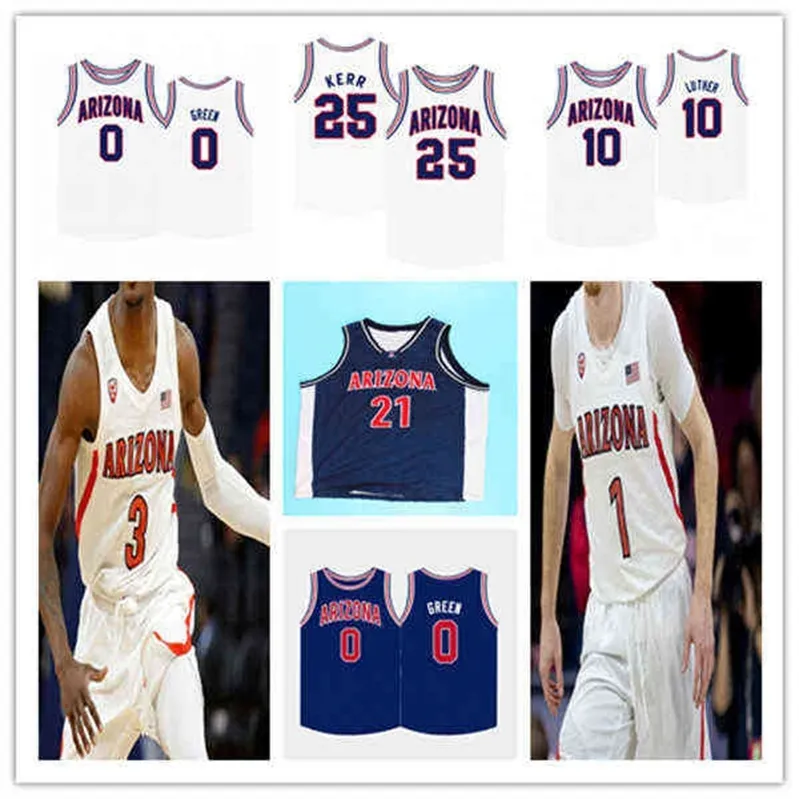 WSKT nosi niestandardowe 2021 College Arizona Wildcats Basketball Jersey Steve Kerr Chase Jeter Ira Devonaire Doutrive Zeke Nnaji Nico Mannion Josh