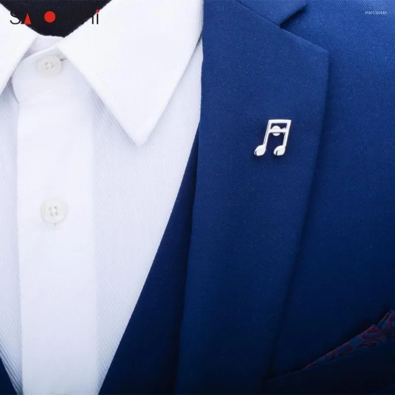 Brosches savoyshi musik symbol form män lapel stift brosch stift fin gåva för mens mode krage fest engagemang smycken