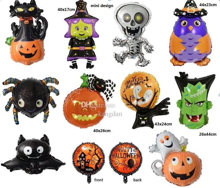 Ballon Halloween Latex Chauves-souris - Toile D'araignée - Noir Or 30 Cm