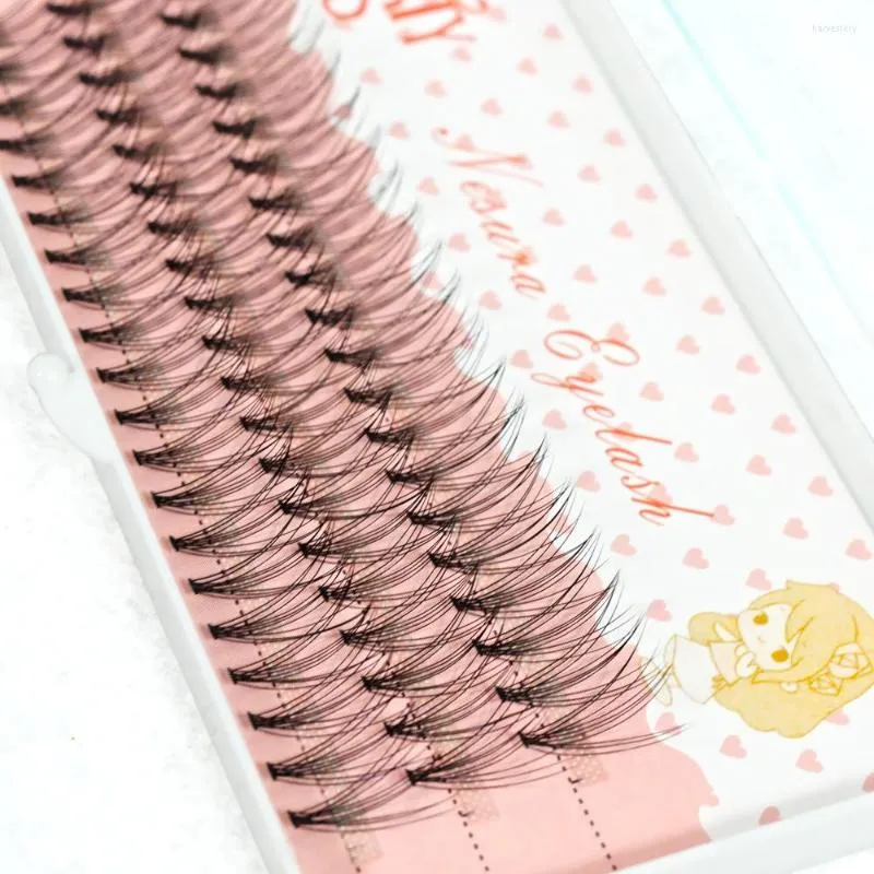 Faux cils QSTY Natural faux cils pour les yeux 60pcs 8/10/12/14mm Maquillage Greffage individuel