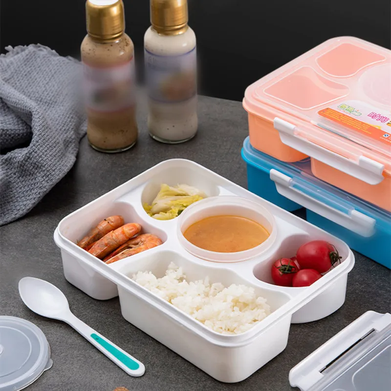 Draagbare magnetron lunchboxen fruitvoedselcontainer opbergdoos buiten picknick lunchbox bento box