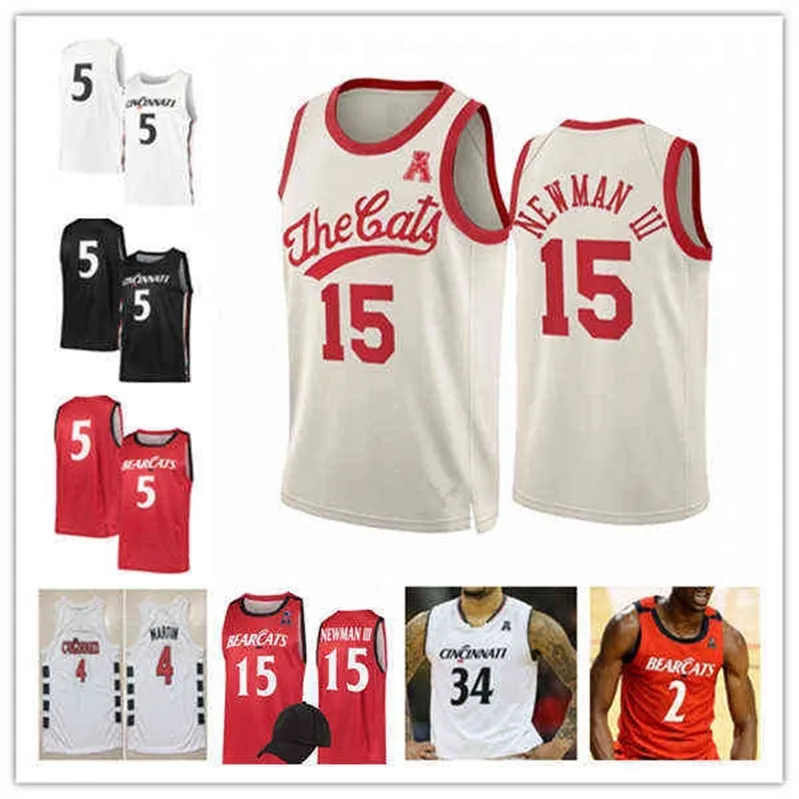 WSKT College nosi NCAA Basketball Cincinnati Bearcats Jerseys Jeremiah Davenport David Dejulius Hayden Koval Abdul Ado Mika Adams-Woods Mike Sau