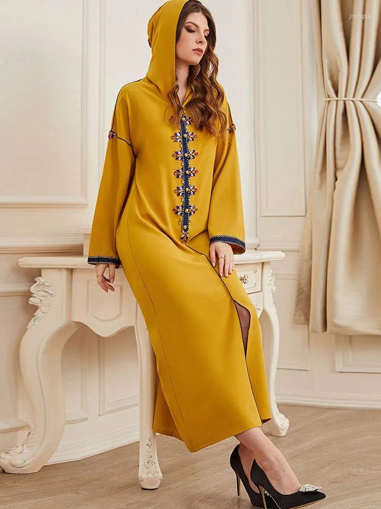 Этническая одежда скромное Дубай Абая Турция Ислам мусульманин Лонг Хиджаб платье Кафтаны Абая для женщин Джеллаба Руба
