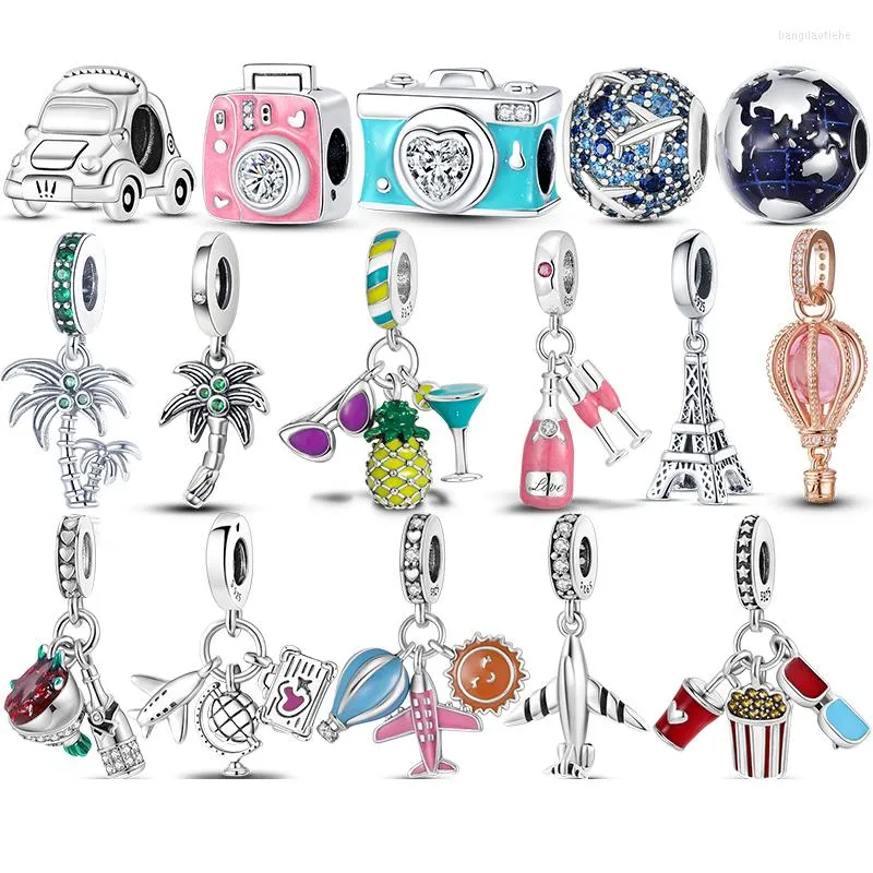 Charms Lovely Charm Silver Color Eiffel Tower Camera Pane Travel Earth House Fit Armband smycken Diy Making