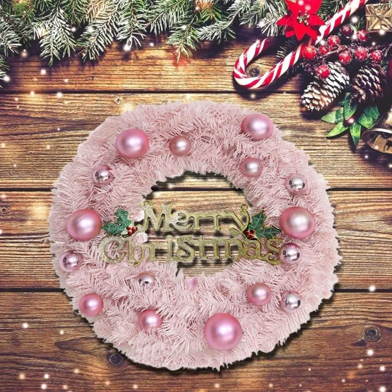 Flores decorativas menina coração decoração de férias de férias de férias sistieschristmas wreath pendente quarto rosa artificial quarto caseiro