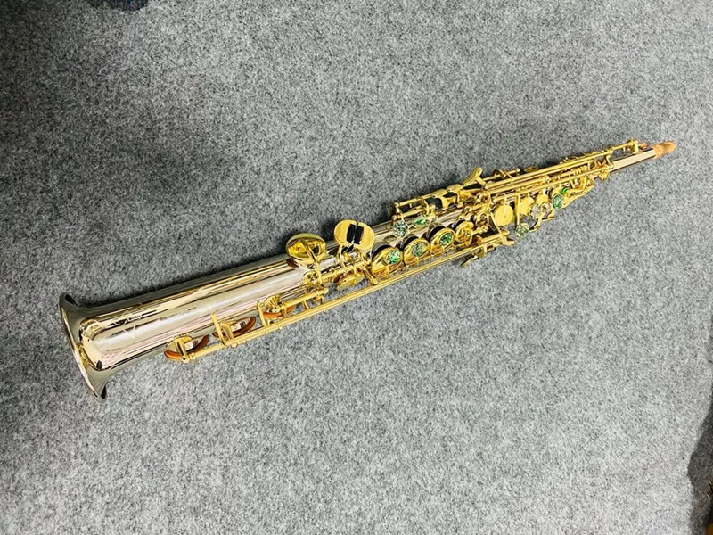 Tillverkad i Japan Soprano Saxophone WO37 All-In-One Nickel Silver Gold Key With Case Sax Soprano Mynstycke Ligatur Reeds Necks Musical Instrument