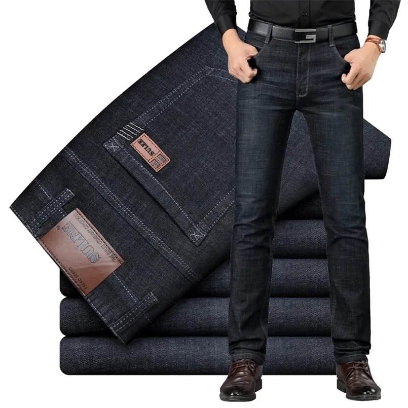 Heren jeans sulae merken exclusief ontwerp casual denim rechte slanke middelste taille stretch mannen vaqueros hombre 220920