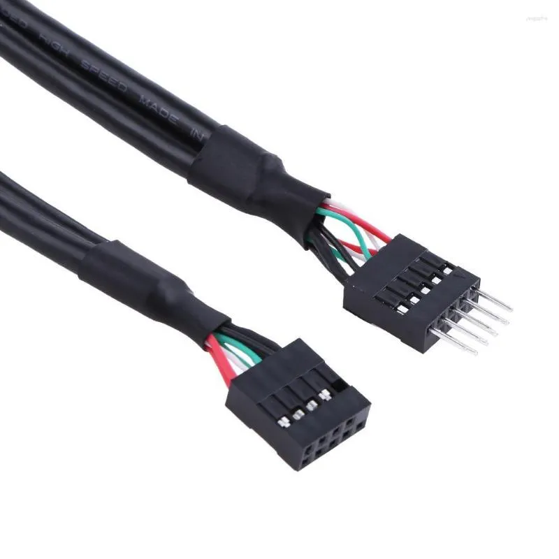 Computer Cables 50cm USB 2.0 9 Pin Extender Cord Wire Male To Female Data Transmission Adapter Super Speed Extension