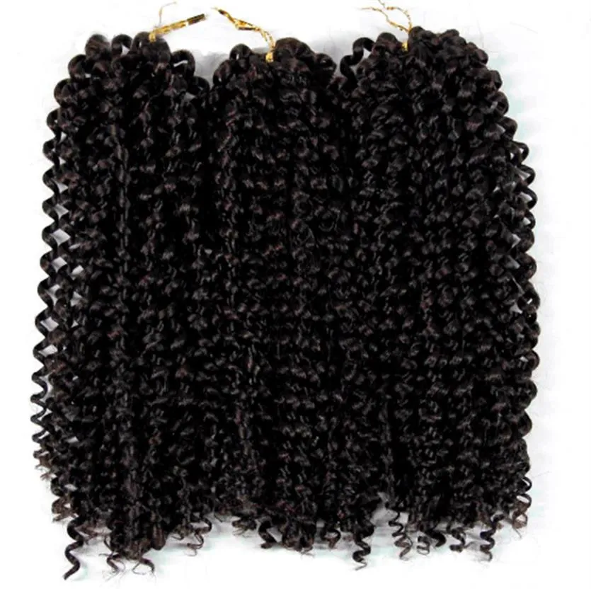 12 ''ブラジルのジェリーカールバンドル織り合い編組髪をオンブルパープルブロンドかぎ針編み編組ヘアエクステンションB198I