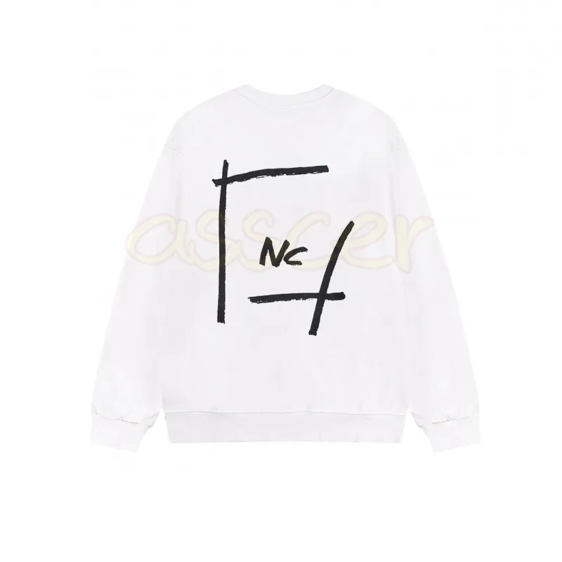 Famouse Mens Black White Hoodies Womens Letter Printing Sweater Couples Casual Loose Sweatshirts Asian Size S-XL