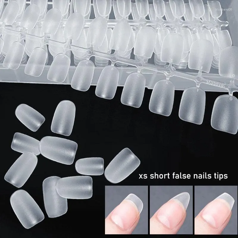 False Nails 120pcs XS Short Square Oval Coffin Tips 시스템 네일 젤 x 아크릴 가짜 예술