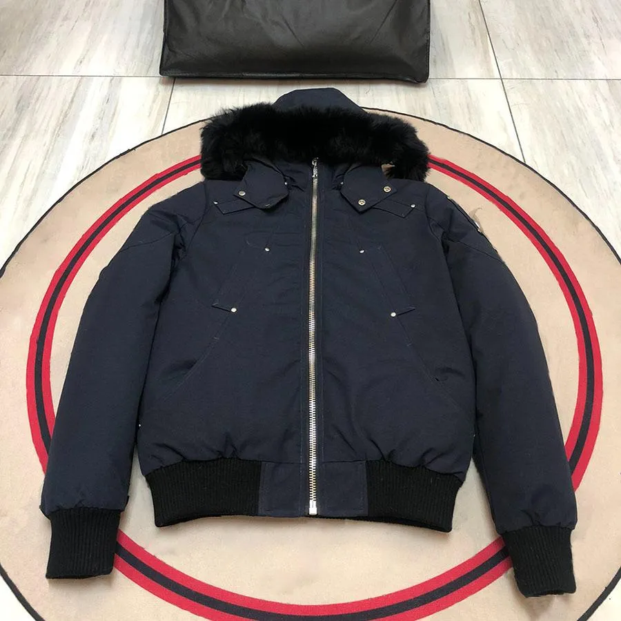 Designer Down Jacket Mens Classic Black Ballistic Bomber Down Coat