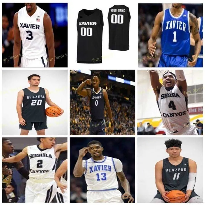 Nik1 NCAA College Xavier Musketeers Basketball Jersey 2 Dahmir Bishop Kyle Castlin 20 Ramon Singh 21 Zak Swetye 22 Dieonte Miles Custom Stitched