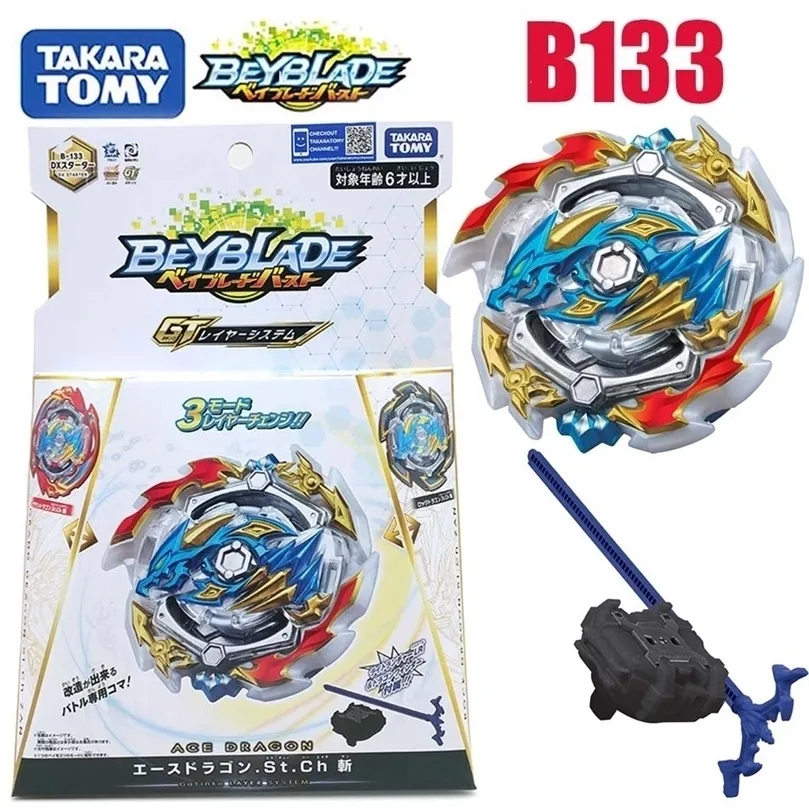 Spinning Top Takaratomy Beyblade Burst B133 Dx Starter Acerockgran Dragon Sting Charge Bayblade Bay Blade Collection Toy For Boy 220921
