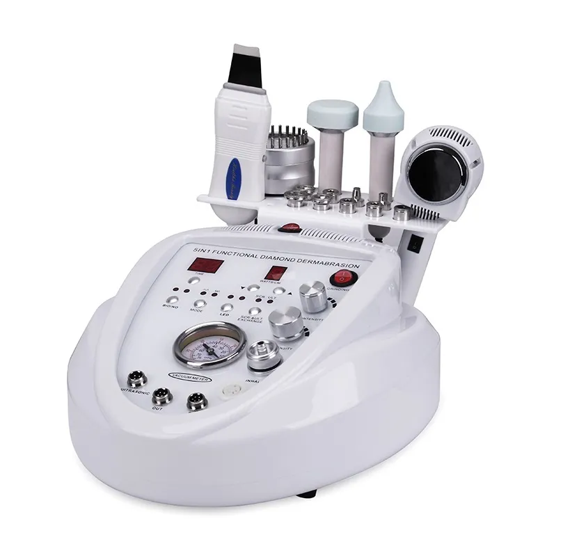 5 I 1 Microdermabrasion Machine Ultrasonic Skin Care Scrubber Face Cleaning Blackhead Remover Vakuum Diamond Dermabrasion Beauty Equipment