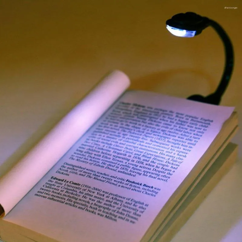 Tafellampen mini draagbare studentlamp voor reisleesclip licht op boek zwarte batterij flexibele led oogbescherming nachtlichten