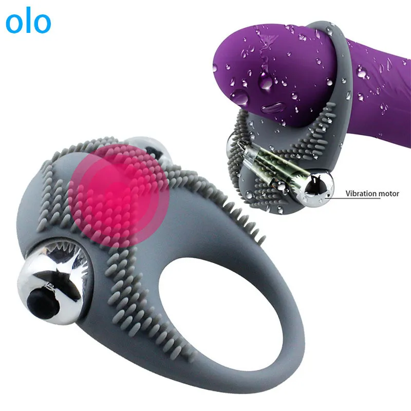 Itens de beleza pênis anel vibratório atraso de ejaculação bullet vibrator clitador massageador adulto brinquedos sexy para homens galo masculino flerte de silicone