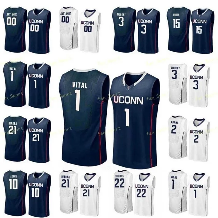 Nik1 NCAA College Uconn Huskies Basketball Jersey 22 Kwintin Williams 22 Terry Larrier 23 Akok 23 Maya Moore Custom Stitched