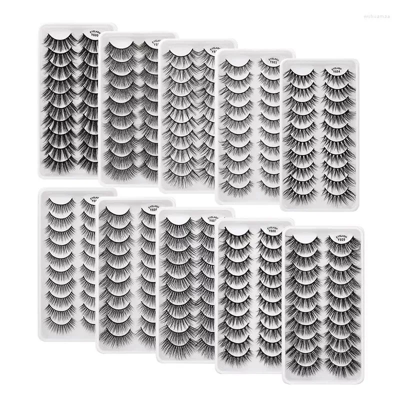 False Eyelashes 5/10 Pairs Multipack 3D Mink Lashes Natural Long Wispy Fluffy Fake Handmade Makeup Extension Faux Cils