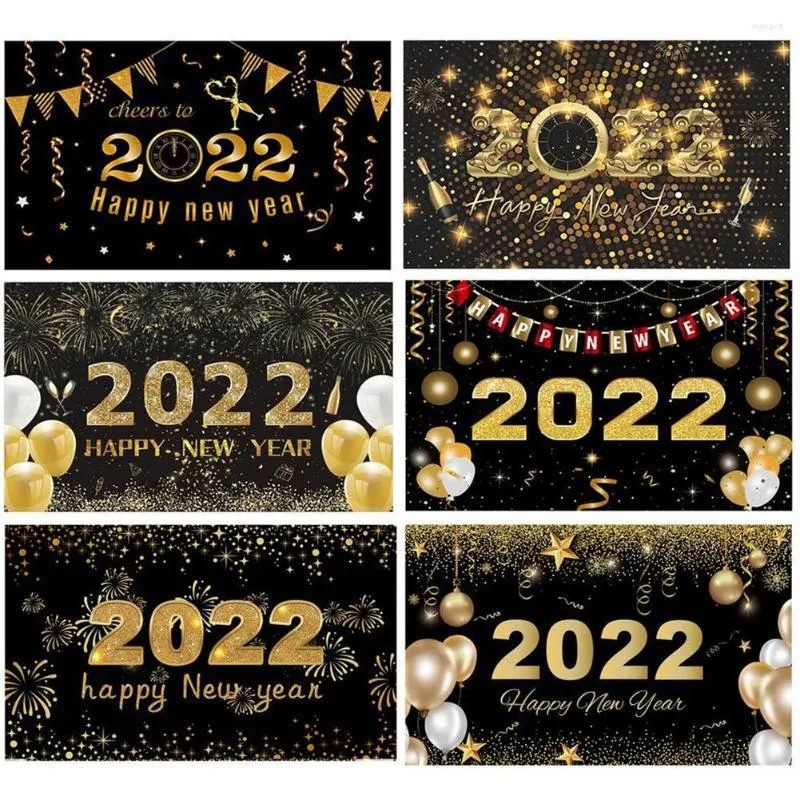 Party Decoration 2022 Happy Year Backdrop Champagne Glitter Bakgrund Pozone POGRAPHY PO STUDIO DECED